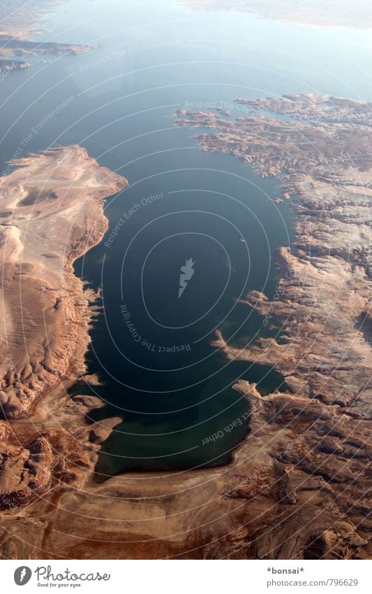 lake mead Ferien & Urlaub & Reisen Ausflug Ferne Natur Landschaft Erde Wasser Schönes Wetter Küste Seeufer Lake Mead fliegen Bekanntheit fantastisch gigantisch