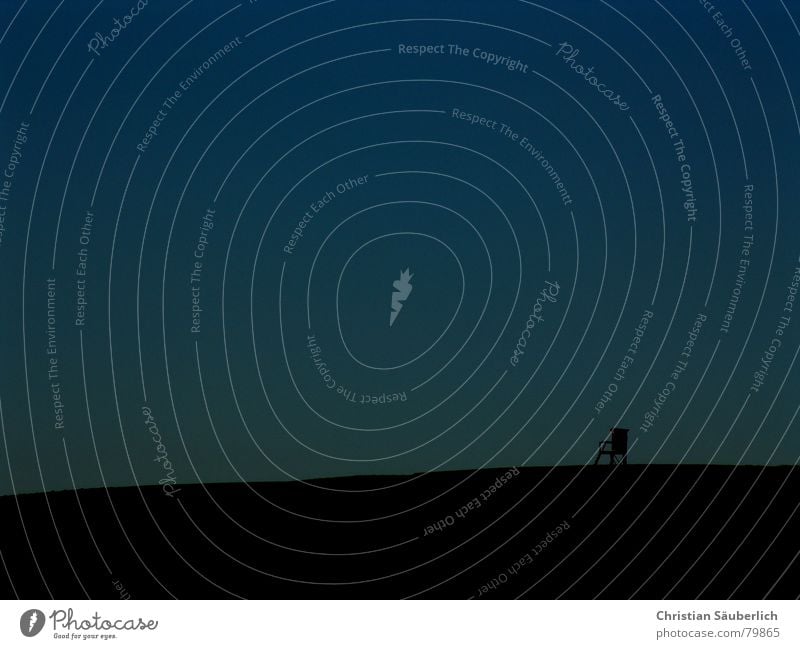 Jäger-Romantik Dämmerung Jagd Hochsitz Abend Morgen verfallen restlicht Himmel Berge u. Gebirge Abenddämmerung Morgendämmerung