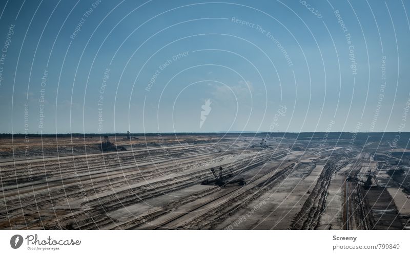 Tagebau Hambach #1 Maschine Förderband Technik & Technologie Energiewirtschaft Energiekrise Umwelt Natur Landschaft Erde Himmel Sonne Frühling Sommer