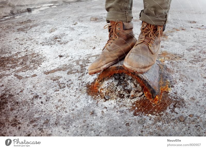 Geysers de Tatio IIII Umwelt Natur Urelemente Erde Sand Feuer Vulkan Mode Hose Jeanshose Schuhe Stiefel Wanderschuhe ästhetisch Farbfoto Außenaufnahme