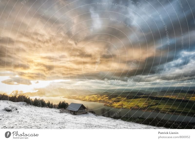 Rigiblick Wohlgefühl Tourismus Ausflug Abenteuer Ferne Freiheit Berge u. Gebirge wandern Umwelt Natur Landschaft Urelemente Himmel Wolken Gewitterwolken Sonne