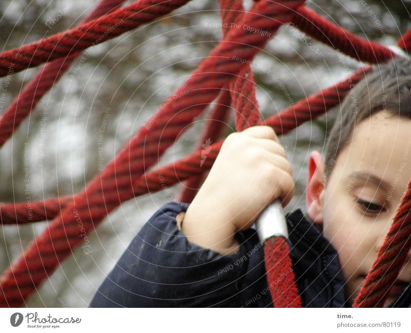 Rope And Glory Freude Spielen Ausflug Klettern Bergsteigen Kind Handwerk Seil maskulin Junge Ohr Spielplatz Spielzeug Metall berühren festhalten genießen machen