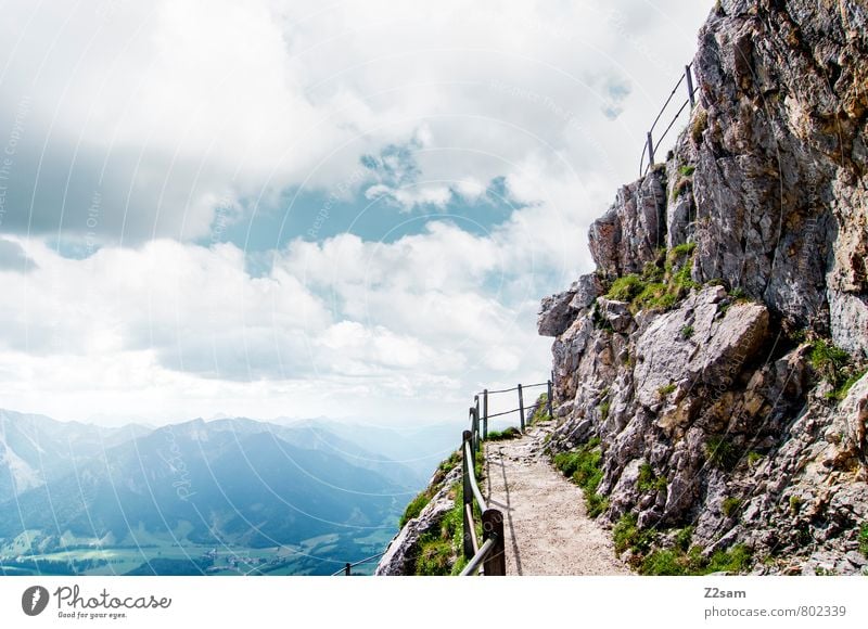 Endstation Ferien & Urlaub & Reisen Tourismus Ferne Freiheit Sommer Berge u. Gebirge wandern Klettern Bergsteigen Natur Landschaft Himmel Wolken Schönes Wetter