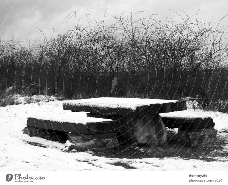 machmapause Tisch Winter Häusliches Leben Bank Schnee Eis klat kaz