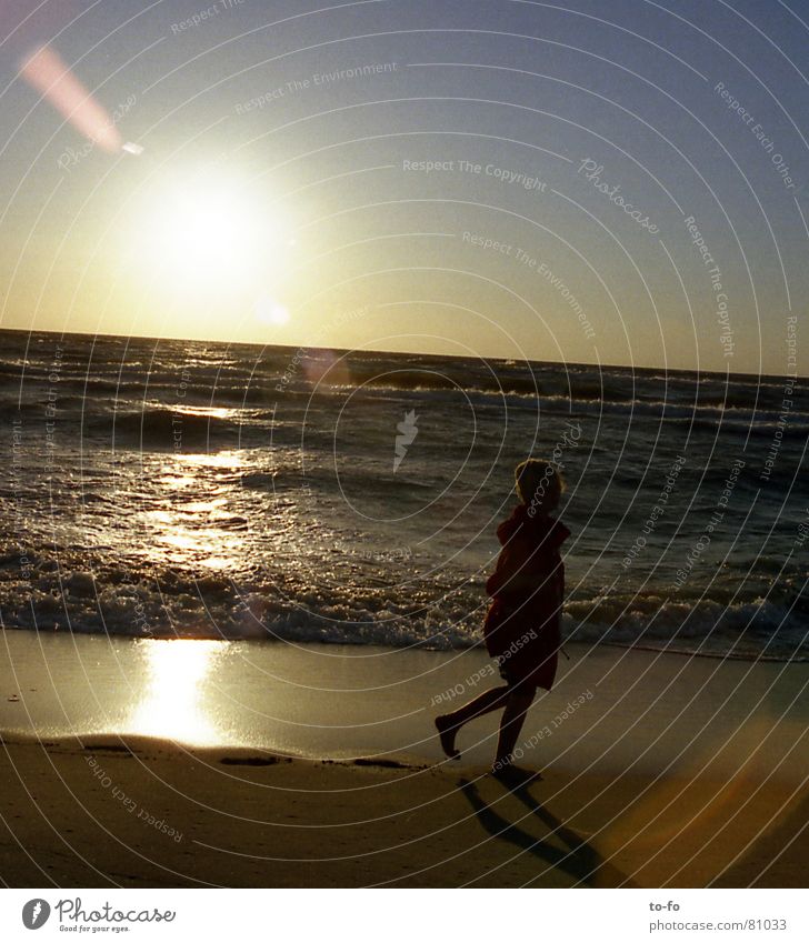 sonnenstich Meer Sommer Strand Ferien & Urlaub & Reisen Sonnenuntergang Fernweh Stimmung Abend Freude Wasser Erholung Sand Küste verrückt Himmel Abenddämmerung