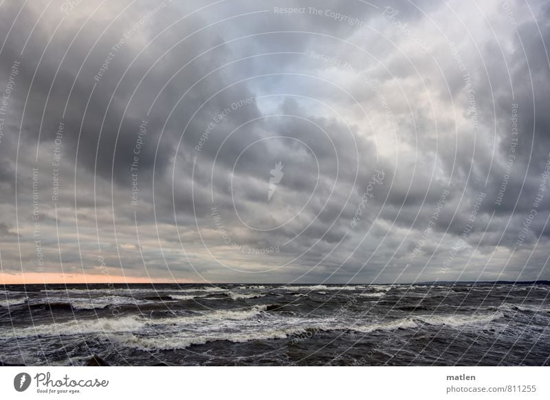 dreiwettertaff Landschaft Wasser Himmel Wolken Horizont Sonnenaufgang Sonnenuntergang Frühling Wetter schlechtes Wetter Wind Sturm Wellen Ostsee Meer