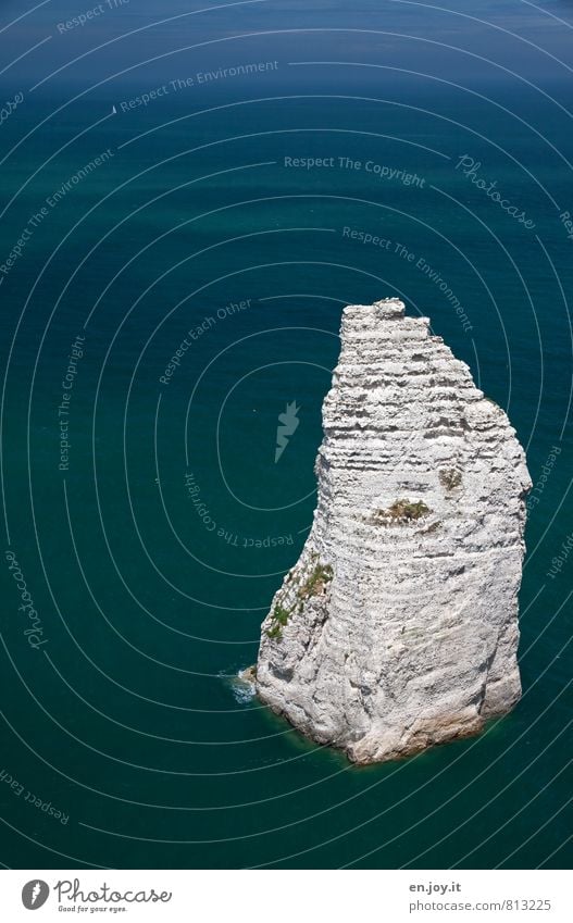 Steilufer Ferien & Urlaub & Reisen Abenteuer Ferne Freiheit Meer Insel Natur Landschaft Wasser Horizont Felsen außergewöhnlich blau weiß bizarr Einsamkeit