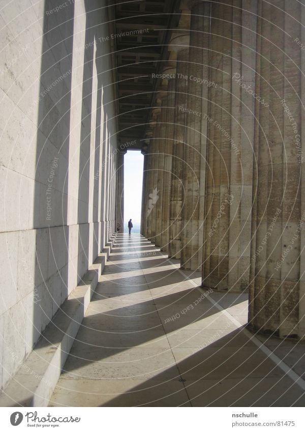 Walhalla Denkmal Regensburg Denkmalschutz Architektur ruhmeshalle totenhalle könig ludwig 1. Säule Arkaden Gang