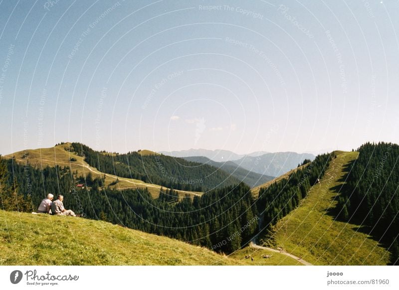 Bergblick wandern Pause Sommer Berge u. Gebirge hörnle Alpen Natur