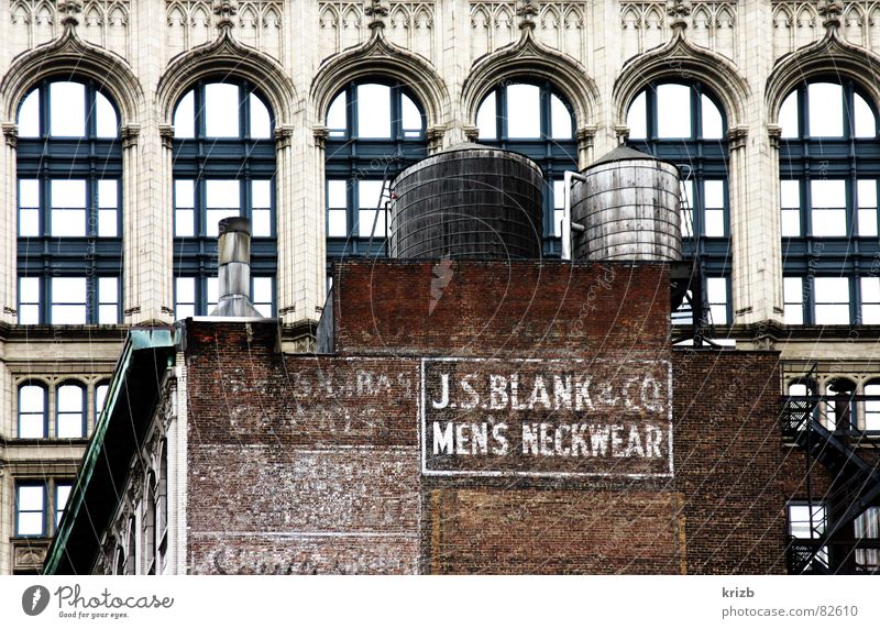 Men's Neckwear New York City New York State Gebäude Silo Typographie Fassade Backstein Stadt Gegenteil Bauwerk USA Amerika Architektur historisch alt und neu