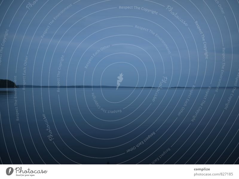 dunkel-blau Wellness Erholung ruhig Meditation Ferien & Urlaub & Reisen Abenteuer Ferne Freiheit Sommer Strand Meer Küste Seeufer Blick Skandinavien Norden