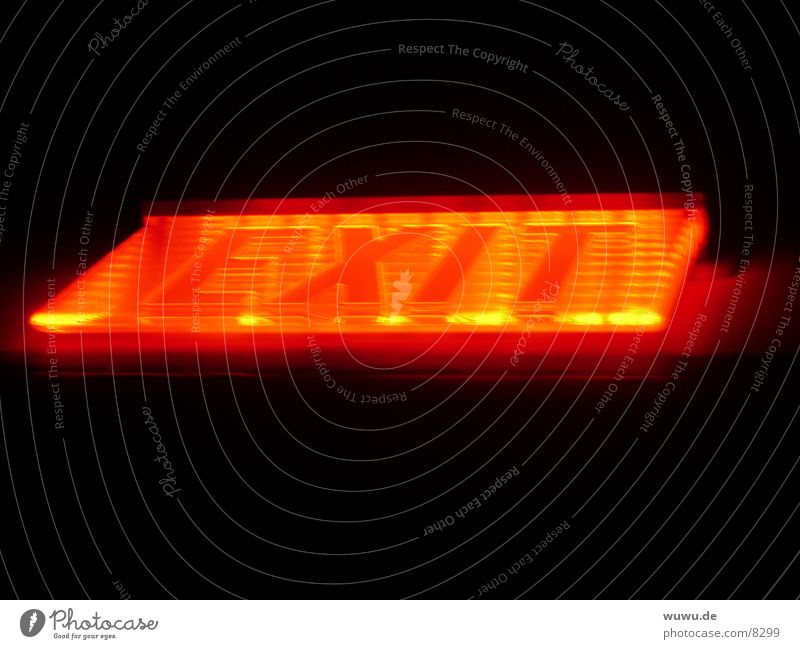 Exit Ausgang rot Makroaufnahme Nahaufnahme exit Schilder & Markierungen