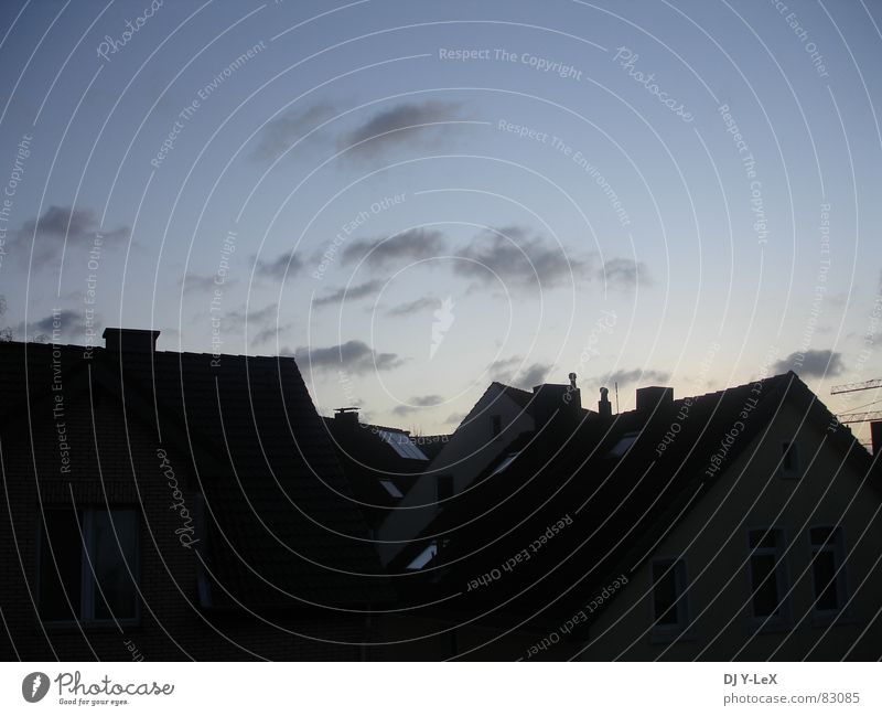 Großstadtromantik II Heimat Haus Wolken Sonnenaufgang Panorama (Aussicht) Stadt Stadtrand Morgen Stadtteil Himmel Winter Landkreis Osnabrück Kontrast