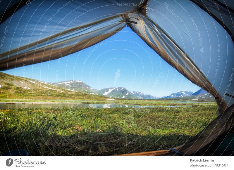 Gute Aussichten Wohlgefühl Zufriedenheit Sinnesorgane Erholung ruhig Ausflug Abenteuer Ferne Freiheit Expedition Camping Sommer Sonne Berge u. Gebirge wandern