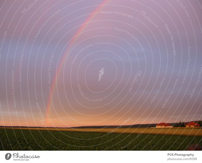 rainbow Regenbogen Ebene Abenddämmerung Ambiente Stimmung