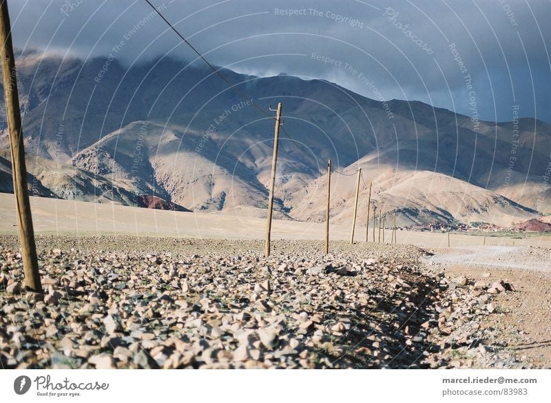 Steinwüste Marokko Steppe wandern Afrika Mineralien Berberhinterland Wüste Atlas Berge u. Gebirge