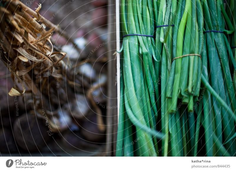 Schnitt.Knob.LAUCH Lebensmittel Schnittlauch Knoblauch Ernährung Bioprodukte Vegetarische Ernährung Slowfood frisch Gesundheit natürlich braun grün regional