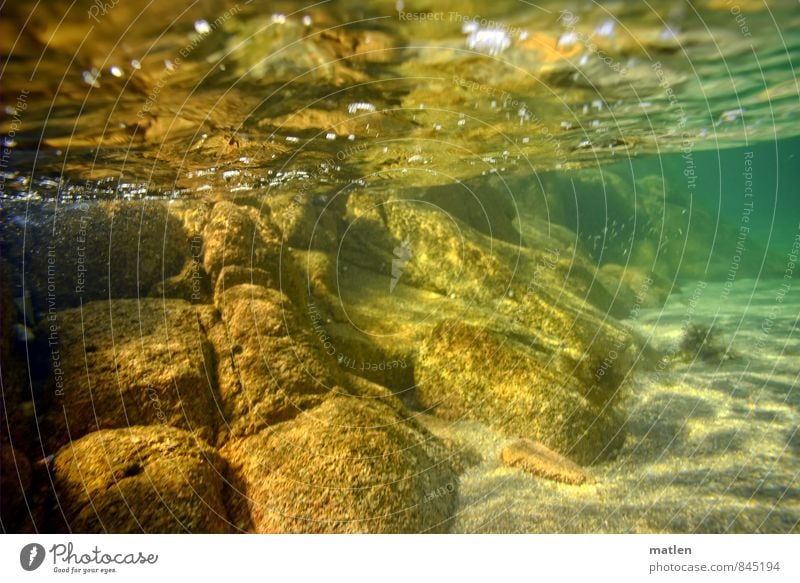 Atlantik Landschaft Sand Wasser Meer Menschenleer braun gelb grün Unterwasseraufnahme Stein Wasseroberfläche Reflexion & Spiegelung Felsen Klarheit Perspektive