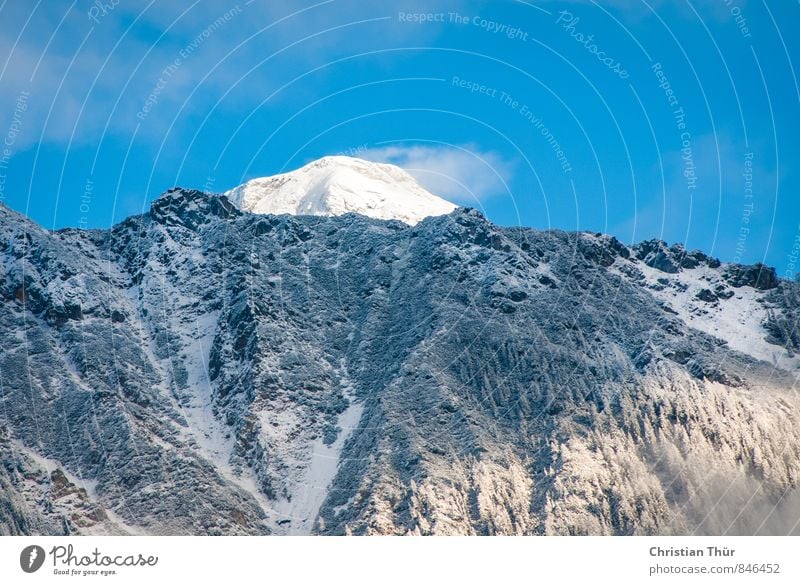 Blick auf den Dachstein Wellness Leben harmonisch Wohlgefühl Zufriedenheit Ferien & Urlaub & Reisen Tourismus Ausflug Schnee Winterurlaub Berge u. Gebirge Skier