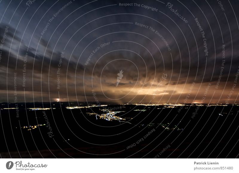 Abendstimmung Umwelt Natur Landschaft Urelemente Luft Erde Himmel Wolken Gewitterwolken Nachthimmel Klima Klimawandel schlechtes Wetter Unwetter Verantwortung