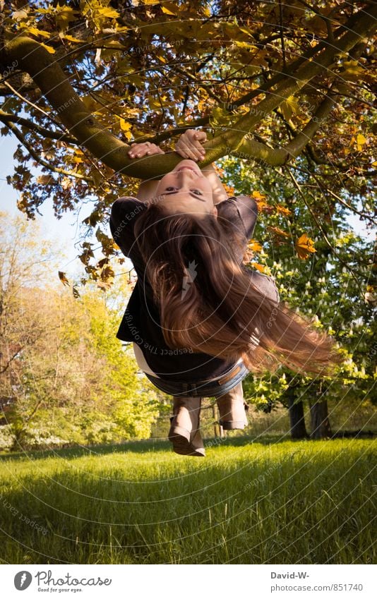 Lebensfreude Freude Glück sportlich harmonisch Freiheit Sommer Fitness Sport-Training baumeln Mädchen Junge Frau Jugendliche Haare & Frisuren 13-18 Jahre Kind