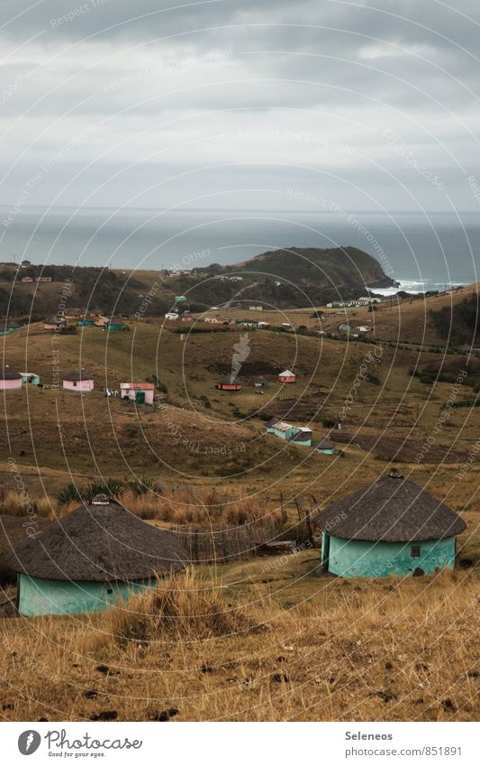 Splittersiedlung Ferien & Urlaub & Reisen Tourismus Ausflug Abenteuer Ferne Freiheit Sommer Strand Meer Umwelt Natur Himmel Wolken Horizont Hügel Küste Dorf