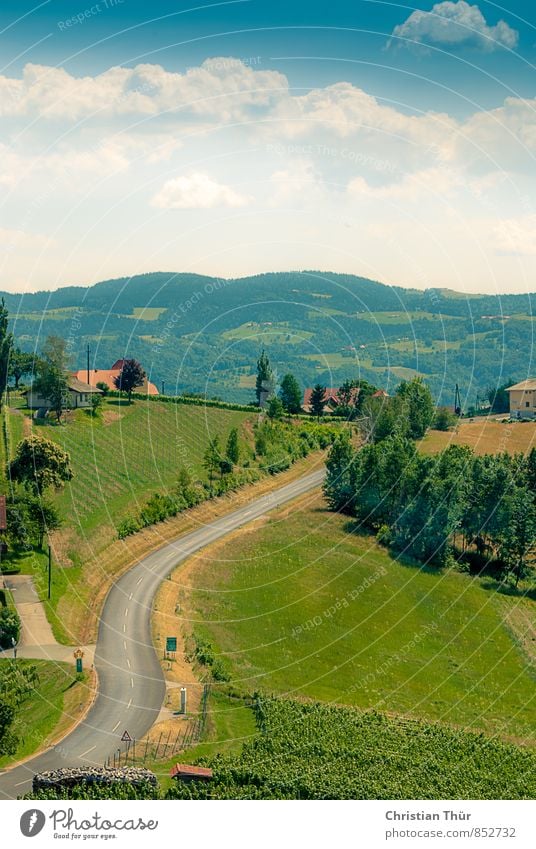 Hügelland Wellness harmonisch Wohlgefühl Zufriedenheit Sinnesorgane Ferien & Urlaub & Reisen Sommer Berge u. Gebirge wandern Umwelt Natur Erde Sand Himmel