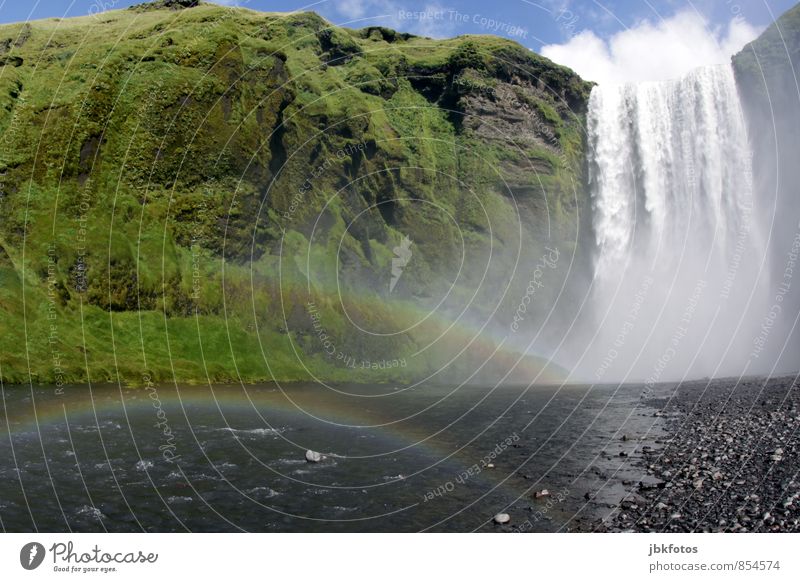 ISLAND / Skógarfoss II Umwelt Natur Landschaft Pflanze Urelemente Wasser Wolken Klimawandel Felsen Berge u. Gebirge Kraft Macht schön Leben Fernweh Höhenangst