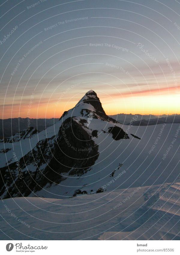 Morgenstimmung Wiesbachhorn Hohen Tauern NP Winter Bergsteigen Berge u. Gebirge wiesbachhorn Morgendämmerung Alpen Schnee