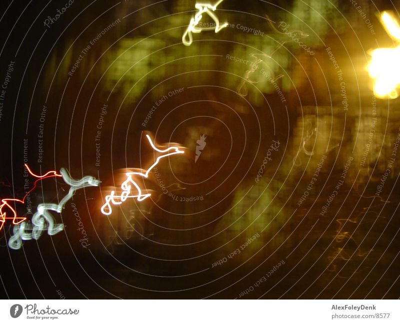 Lichtspiel Langzeitbelichtung Nacht Farbenspiel Abend