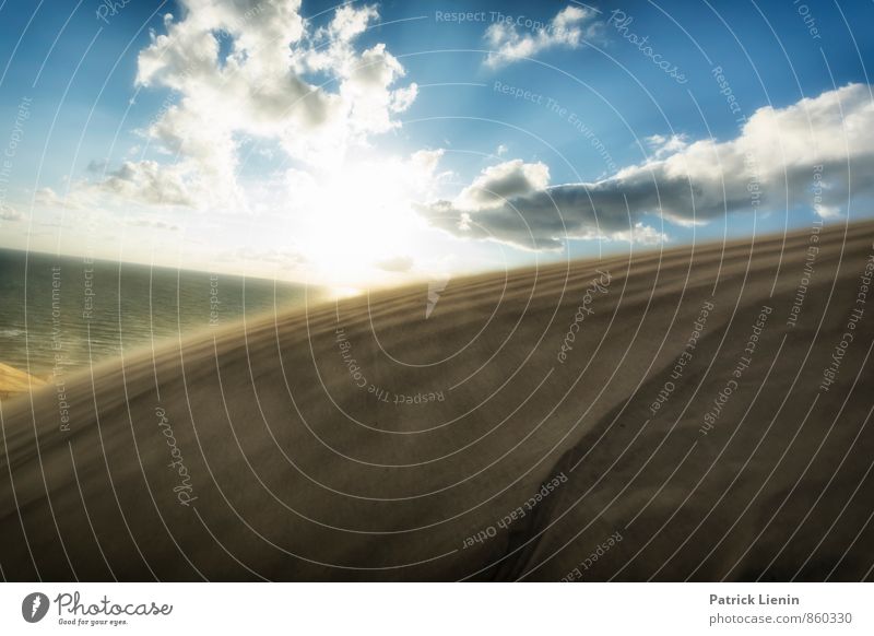 Sandtag harmonisch Wohlgefühl Zufriedenheit Sinnesorgane Erholung ruhig Umwelt Natur Landschaft Urelemente Himmel Wolken Sonne Wetter Wärme Dürre Strand Nordsee