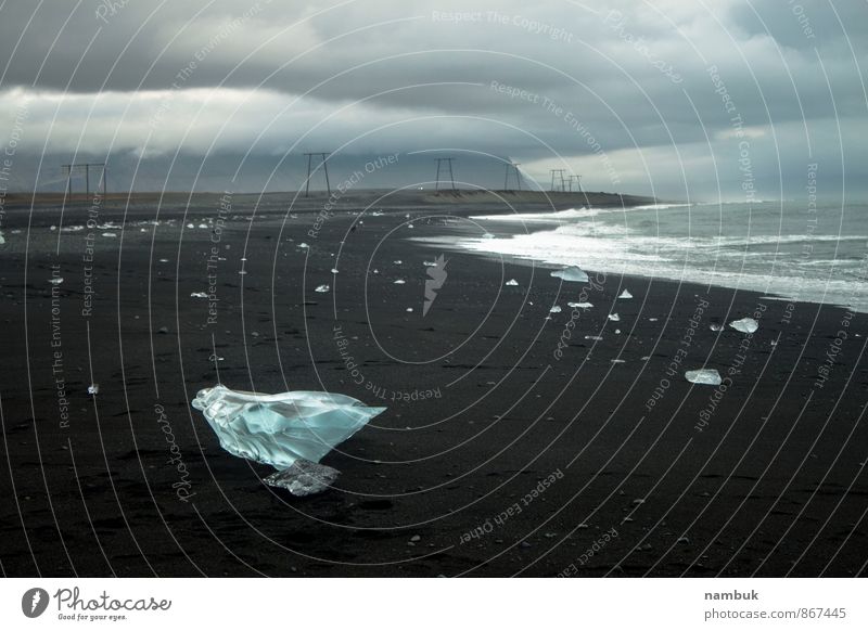 Ice Umwelt Natur Landschaft Erde Sand Feuer Wasser Wolken Klima Klimawandel Eis Frost Gletscher Vulkan Wellen Küste Strand Meer Stimmung Reinheit demütig