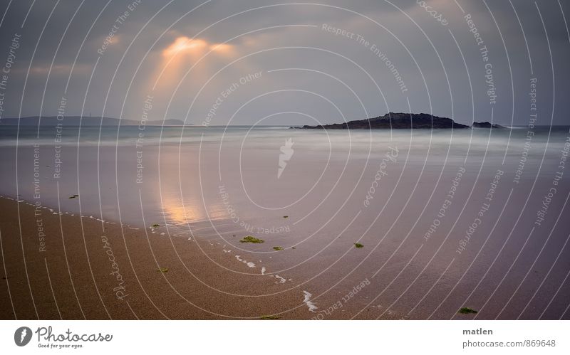 milky way Natur Landschaft Sand Wasser Himmel Wolken Gewitterwolken Horizont Sonnenaufgang Sonnenuntergang Klima Wetter schlechtes Wetter Felsen Wellen Küste