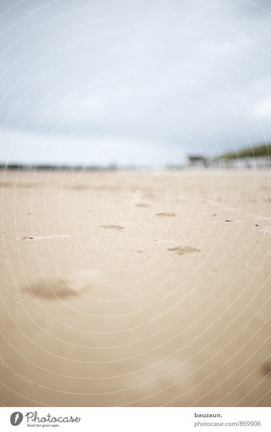 strandlauf. Wohlgefühl Zufriedenheit Erholung Ferien & Urlaub & Reisen Tourismus Sommer Sommerurlaub Strand Natur Himmel Wolken Horizont Klima Küste Meer