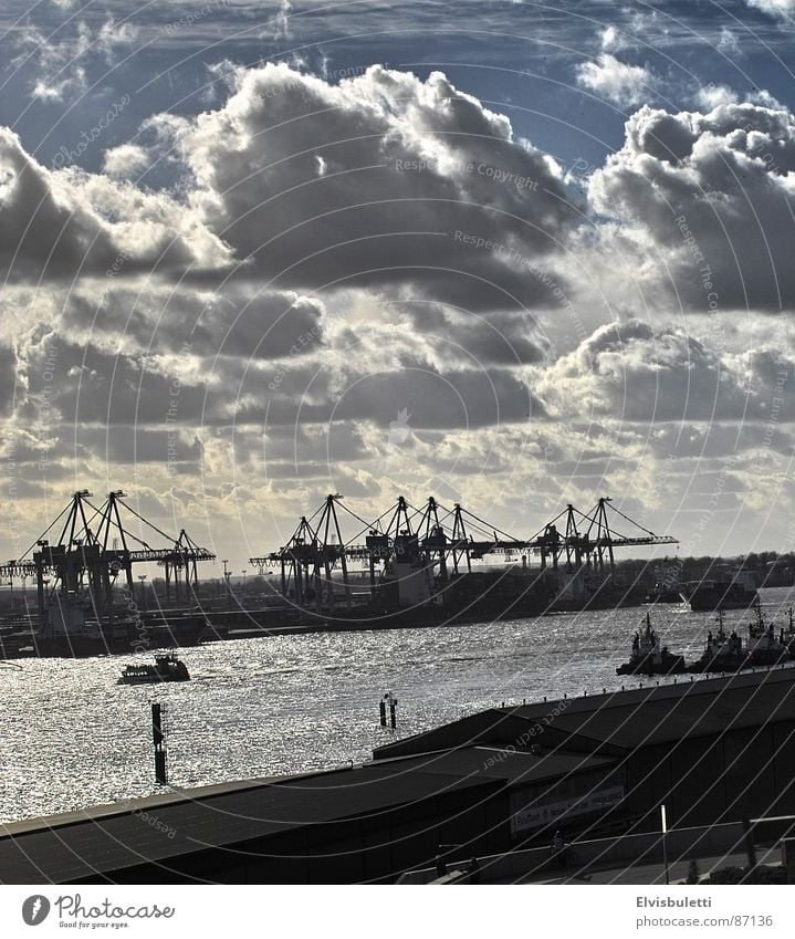 ich mag den hafen Schifffahrt Wasserstraße Dock Anlegestelle Hafen Industrie Hamburg Dockanlage Heringshafen Elbe