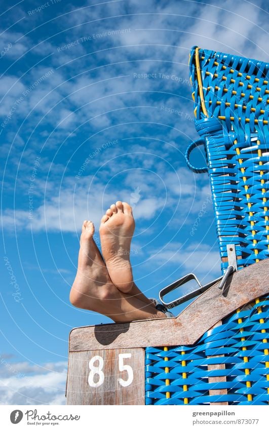 Urlauber Pediküre Ferien & Urlaub & Reisen Sommer Sommerurlaub Sonne Sonnenbad Strand Meer Insel Wassersport Fahrradfahren Schwimmen & Baden Fuß Füße hoch