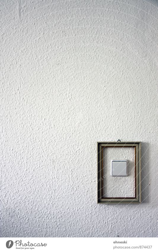 Kunst Häusliches Leben Innenarchitektur Dekoration & Verzierung Tapete Raum Wohnzimmer Lichtschalter Schalter Bilderrahmen Raufasertapete ästhetisch trendy