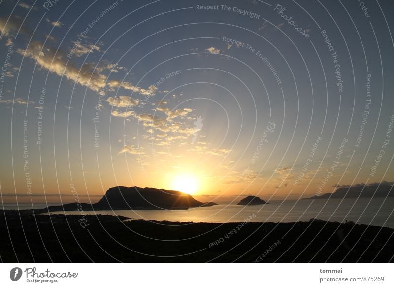 La Maddalena Natur Landschaft Sand Luft Wasser Himmel Wolken Sonne Sonnenaufgang Sonnenuntergang Sonnenlicht Sommer Herbst Schönes Wetter Wärme Küste Strand