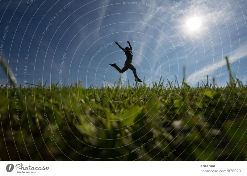 Spassgras Lifestyle Stil Freude Ferien & Urlaub & Reisen Ferne Freiheit Mensch maskulin Mann Erwachsene Jugendliche Körper 1 Natur Landschaft Himmel Horizont