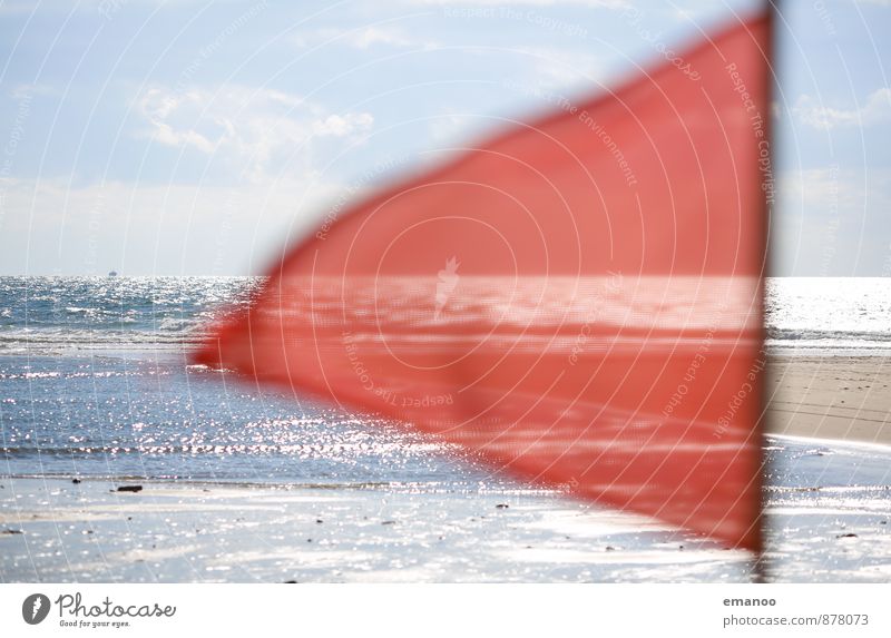 Badeverbot Schwimmen & Baden Freizeit & Hobby Ferien & Urlaub & Reisen Tourismus Sommer Sonne Strand Meer Natur Landschaft Wasser Himmel Horizont Wetter Wind