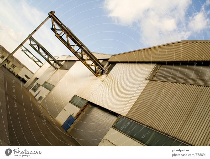 lagerstraße Großhandel Fabrikhalle Güterverkehr & Logistik Kaufhaus Industrielandschaft Eingang Flucht abstrakt graphisch Physik Stil Kraft Lagerhalle Zugang