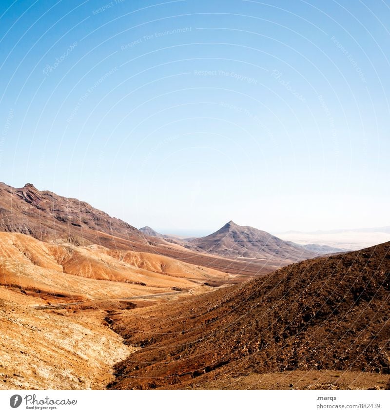 Einöde Ferien & Urlaub & Reisen Tourismus Umwelt Natur Landschaft Wolkenloser Himmel Sommer Klima Schönes Wetter Hügel Felsen Berge u. Gebirge heiß trocken