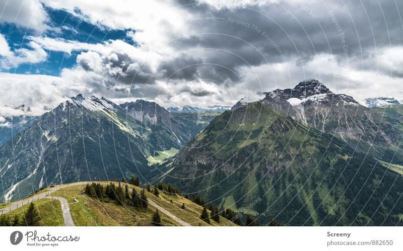 Kleinwalsertal / Fellhorn Ferien & Urlaub & Reisen Tourismus Ausflug Abenteuer Ferne Freiheit Berge u. Gebirge wandern Natur Landschaft Himmel Wolken Sommer