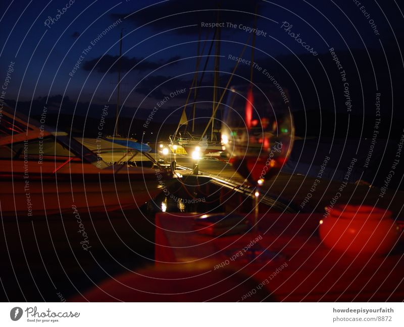 Wörthersee Weinglas Nacht Wasserfahrzeug Anlegestelle Reflexion & Spiegelung Tisch Wolken Sonnenuntergang Alkohol