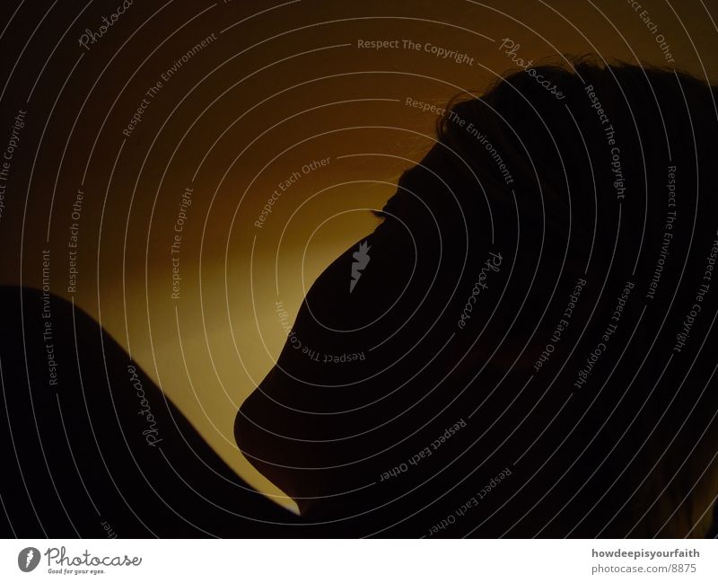 Schattenspiele Frau Silhouette Schulter Kopf