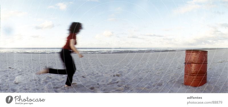 Schillig/ Nordsee Panorama (Aussicht) Strand Luft Kraft Küste Horizon 202 Nordeee Tanzen Wasser Teile u. Stücke groß Panorama (Bildformat)