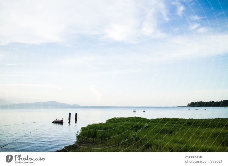 Nicaraguasee Wasser Himmel Schönes Wetter Seeufer blau Mittelamerika Wasseroberfläche Farbfoto Außenaufnahme Menschenleer Textfreiraum oben Panorama (Aussicht)