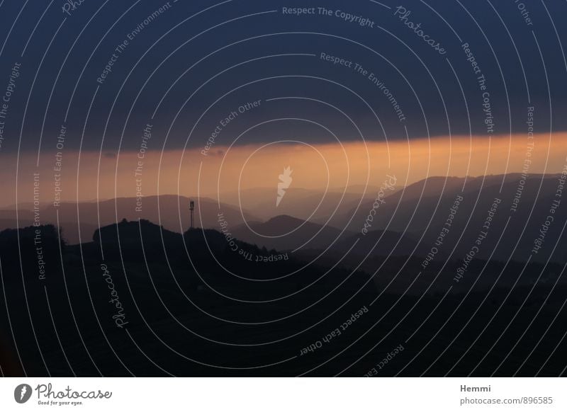 Sonnenaufgang Natur Landschaft Erde Luft Sonnenuntergang Sonnenlicht Wetter Schönes Wetter Regen Hügel Felsen Berge u. Gebirge außergewöhnlich dunkel schön blau