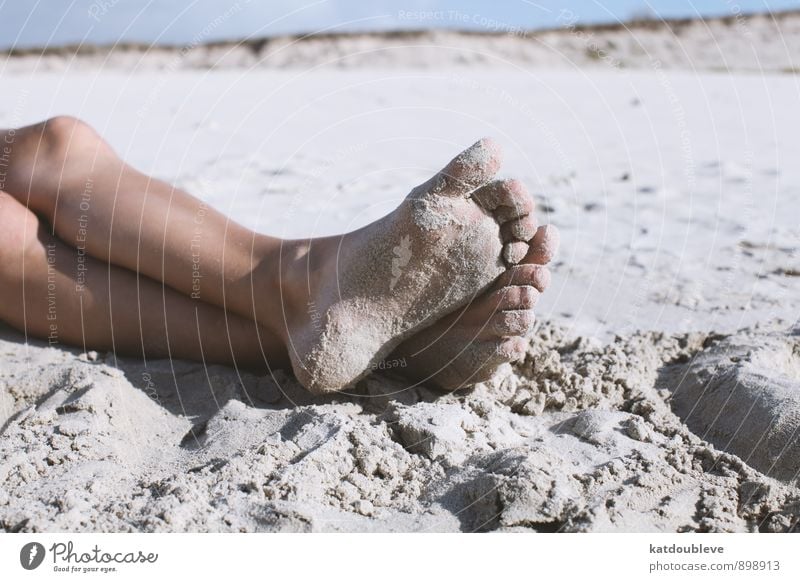 pieds Natur Erde Sand Sommer Schönes Wetter Küste Seeufer Strand Schwimmen & Baden genießen hängen liegen nackt Freude Fröhlichkeit Zufriedenheit Gelassenheit