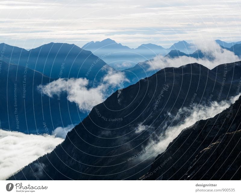 Zwergenland Ferien & Urlaub & Reisen Abenteuer Ferne Freiheit Berge u. Gebirge Himmel Wolken Klima Wetter Nebel Felsen Alpen Gipfel Österreich Bundesland Tirol